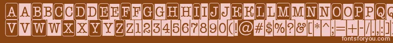 AOldtypernrcmcmb3 Font – Pink Fonts on Brown Background