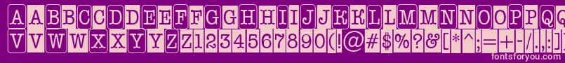 フォントAOldtypernrcmcmb3 – 紫の背景にピンクのフォント