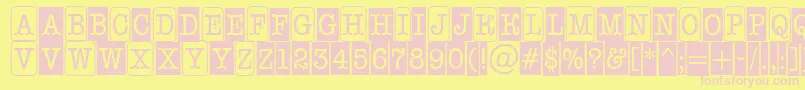 Police AOldtypernrcmcmb3 – polices roses sur fond jaune