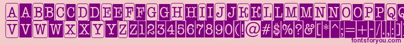 AOldtypernrcmcmb3 Font – Purple Fonts on Pink Background