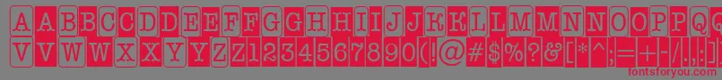 AOldtypernrcmcmb3 Font – Red Fonts on Gray Background