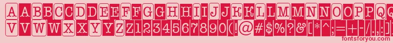 AOldtypernrcmcmb3 Font – Red Fonts on Pink Background