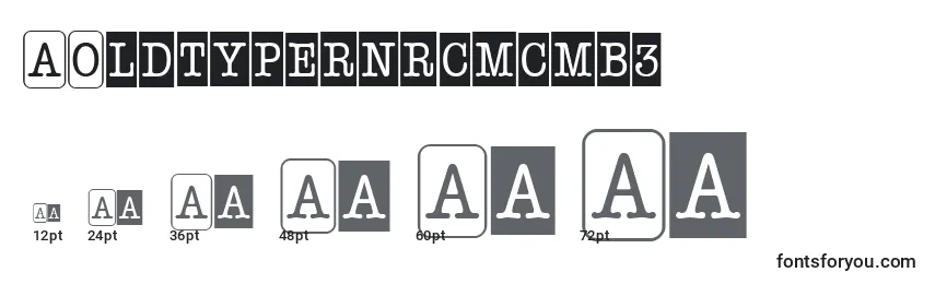 Размеры шрифта AOldtypernrcmcmb3