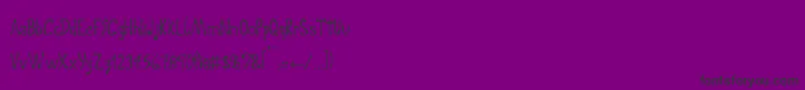 フォントCrisp – 紫の背景に黒い文字