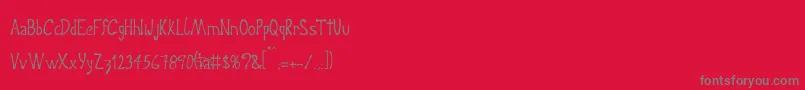 Fonte Crisp – fontes cinzas em um fundo vermelho