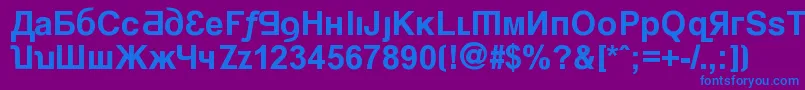 KremlinMinisterBold Font – Blue Fonts on Purple Background