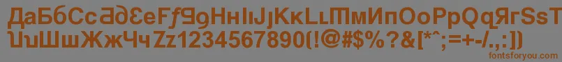 KremlinMinisterBold Font – Brown Fonts on Gray Background