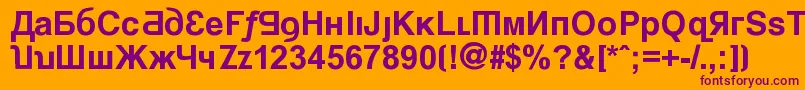 KremlinMinisterBold Font – Purple Fonts on Orange Background