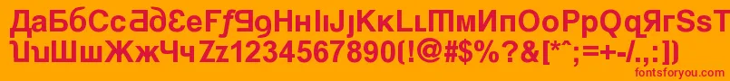 KremlinMinisterBold Font – Red Fonts on Orange Background