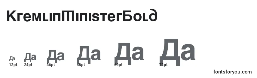 KremlinMinisterBold Font Sizes
