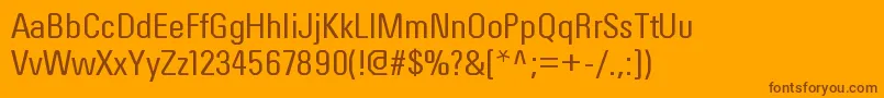 フォントOrderrgRegular – オレンジの背景に茶色のフォント