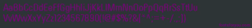 フォントOrderrgRegular – 黒い背景に紫のフォント