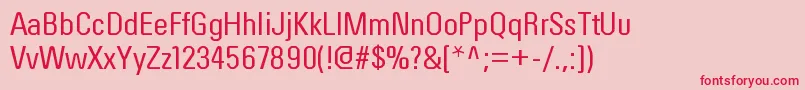 OrderrgRegular Font – Red Fonts on Pink Background