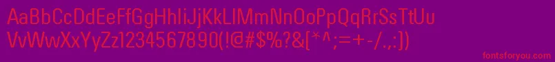 OrderrgRegular Font – Red Fonts on Purple Background