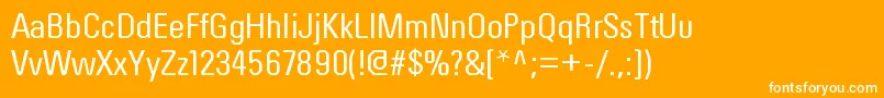 OrderrgRegular-Schriftart – Weiße Schriften auf orangefarbenem Hintergrund