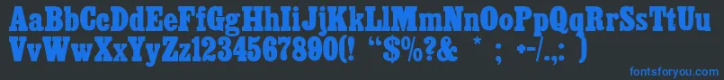 CairoextendedRegular Font – Blue Fonts on Black Background