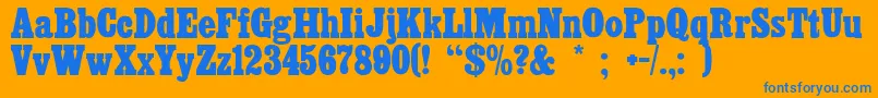 CairoextendedRegular Font – Blue Fonts on Orange Background