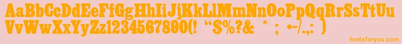 CairoextendedRegular Font – Orange Fonts on Pink Background