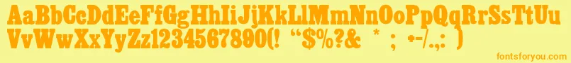 CairoextendedRegular Font – Orange Fonts on Yellow Background