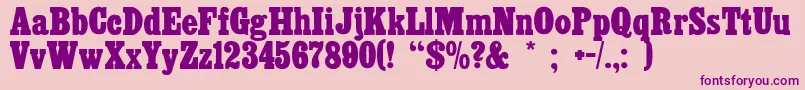 CairoextendedRegular Font – Purple Fonts on Pink Background