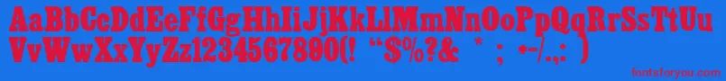 CairoextendedRegular Font – Red Fonts on Blue Background