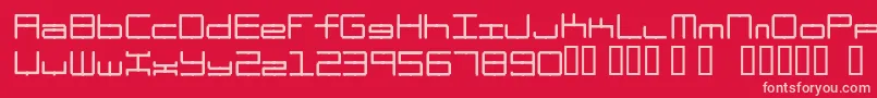 Шрифт Oscillos – розовые шрифты на красном фоне