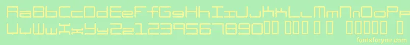 Oscillos Font – Yellow Fonts on Green Background