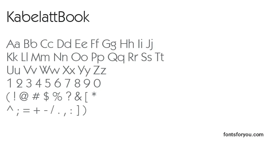Czcionka KabelattBook – alfabet, cyfry, specjalne znaki