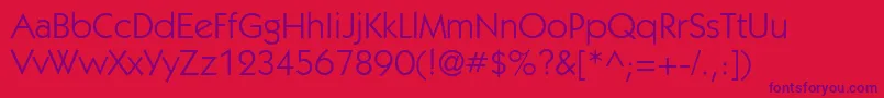 KabelattBook Font – Purple Fonts on Red Background