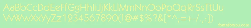 KabelattBook Font – Yellow Fonts on Green Background