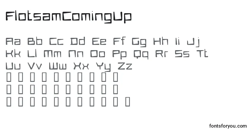 A fonte FlotsamComingUp – alfabeto, números, caracteres especiais