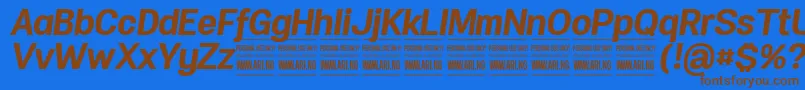 SpecifypersonalNormbolditalic Font – Brown Fonts on Blue Background