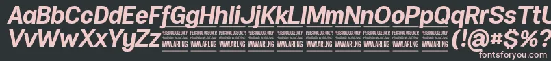 Шрифт SpecifypersonalNormbolditalic – розовые шрифты на чёрном фоне
