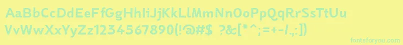 フォントJollyMedium – 黄色い背景に緑の文字