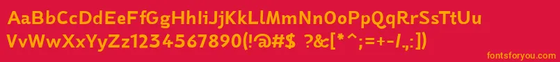 JollyMedium Font – Orange Fonts on Red Background
