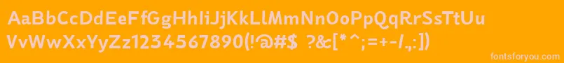 JollyMedium Font – Pink Fonts on Orange Background
