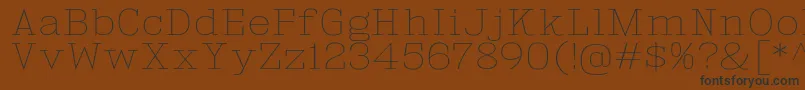 KingsbridgeExUl Font – Black Fonts on Brown Background