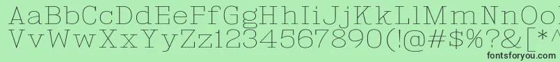 KingsbridgeExUl Font – Black Fonts on Green Background