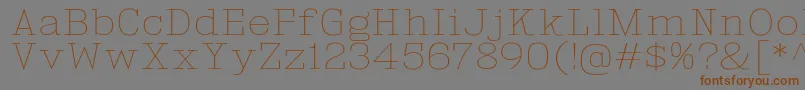 KingsbridgeExUl Font – Brown Fonts on Gray Background