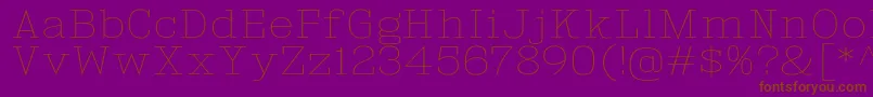 Шрифт KingsbridgeExUl – коричневые шрифты на фиолетовом фоне