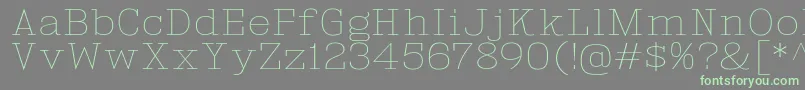 KingsbridgeExUl Font – Green Fonts on Gray Background