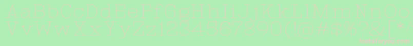 KingsbridgeExUl Font – Pink Fonts on Green Background