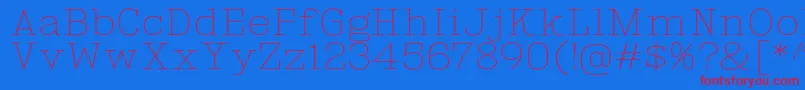 KingsbridgeExUl Font – Red Fonts on Blue Background