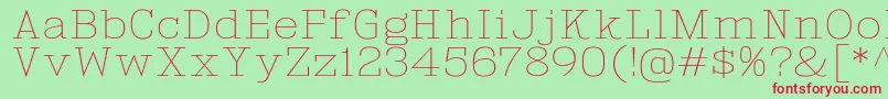 KingsbridgeExUl Font – Red Fonts on Green Background