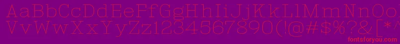 KingsbridgeExUl Font – Red Fonts on Purple Background