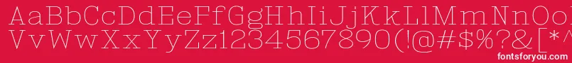 KingsbridgeExUl Font – White Fonts on Red Background