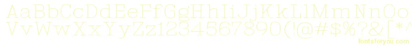 KingsbridgeExUl Font – Yellow Fonts on White Background