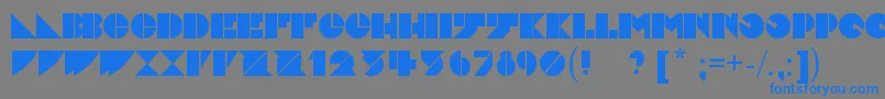 フォントDaddydontdisco – 灰色の背景に青い文字