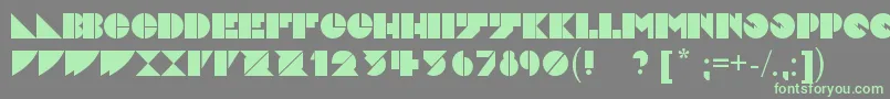 フォントDaddydontdisco – 灰色の背景に緑のフォント
