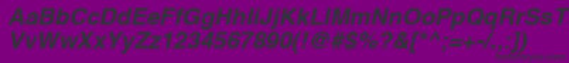 HvboR Font – Black Fonts on Purple Background